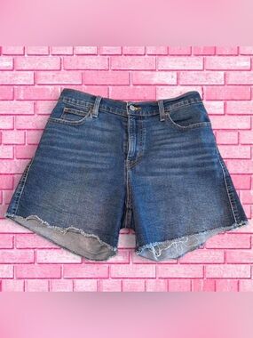 Signature by Levi Strauss Dark Blue Cutoff Denim Shorts Size 6